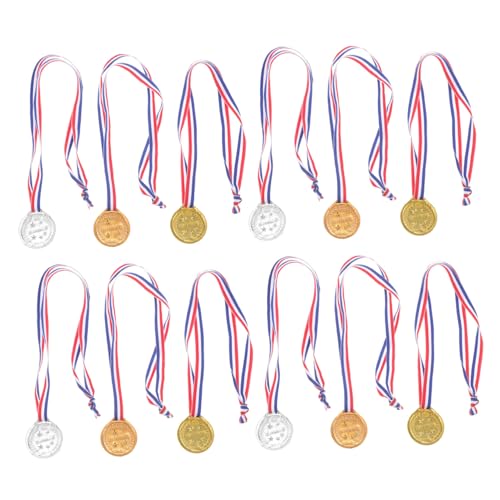 Toyvian 12St Medaillen spielzeug für Kinder Sportmedaille Mini Medaillen kinder sport Spielzeug Auszeichnung Basketball-Medaille Volleyball Medaillen Fußballmedaillenverleihung Plastik von Toyvian