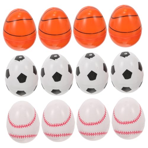 Toyvian 12St Offenes Osterei plastikenten easter ostergeschenke verpackung candy 0stergeschenke Gastgeschenke für Ostern Fußball Süßigkeiten ostereier aus plastik eiförmige Geschenkboxen von Toyvian