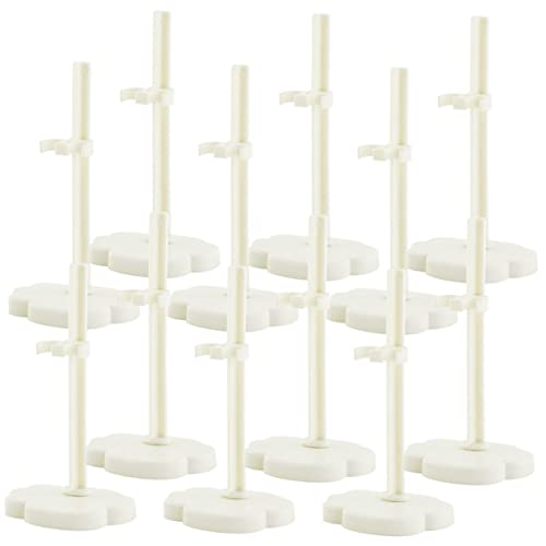 Toyvian 12St Puppenständer Figure Stand doll Accessories tooniesregal Figurenhalter Ausstellungsstände Figurenständer Displayhalter für Actionfiguren Puppenhalterungen Plastik Weiß von Toyvian