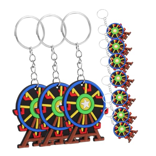 Toyvian 12St Riesenrad-Schlüsselanhänger mitgebsel kindergeburtstage paket abc wickeltasche die gabe Goodie-Bags-Füller Geldbörse-Ornament Geldbörsen-Ornament Zirkus-Schlüsselanhänger PVC von Toyvian