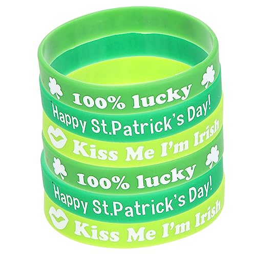 Toyvian 12st Irisches Armband St. Patrick-partyzubehör Kinderarmbänder Kinderschmuck Für Mädchen Armband Für Jugendliche Mädchen Armband Für Mädchen Schmuck Für Kinder Kieselgel von Toyvian