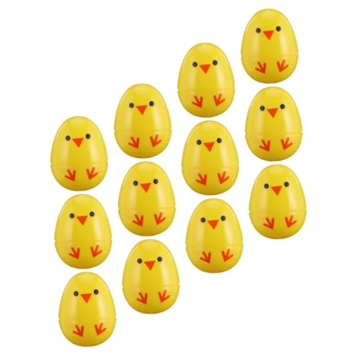 Toyvian 12st Küken Bedruckte Eier Mini- Korb Partygeschenke Sehr Blase Zauberstab Raupe Eierhalter Eierbecher Passende Eier Spiele Eier Seifenblasenmaschine Ostern Yellow Plastik von Toyvian