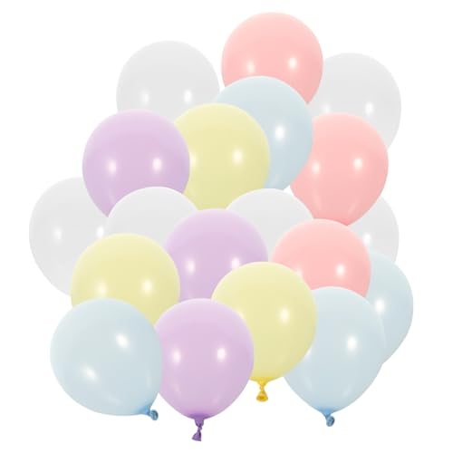 Toyvian 137Pcs Regenbogen-weißes Wolken-Macaron-Farbballon-Set graceling attraction weihnachtsfi nupsis Partydekorationen Girlande hochzeitsdeko Dekorative Luftballons Ballondekor Emulsion von Toyvian