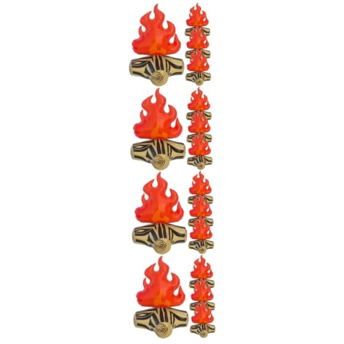 Toyvian 16 Stk Aufblasbare Flamme Fake-feuer-dekor Aufblasbares Flammenmodell Falsches Lagerfeuer Tragbares Aufblasbares Lagerfeuer Kompakte Lagerfeuerstütze Lagerfeuer-requisite Pvc von Toyvian