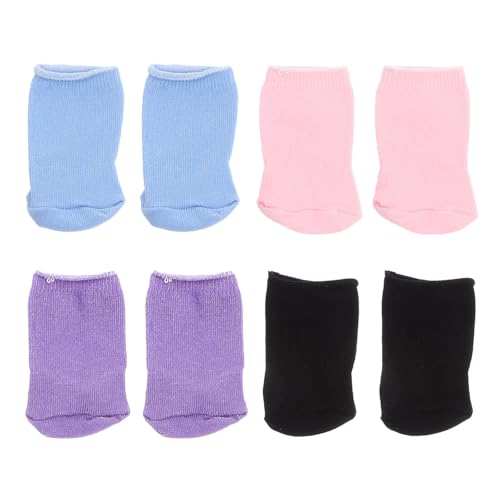 Toyvian 18-Zoll-Puppen-Mini-socken 4 Farben 4 Paar Babypuppen-Kleidungs-socken-Sets Für Puppenhaus-spielzeit-zubehör von Toyvian