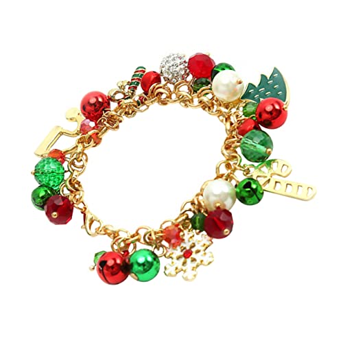 Toyvian 1stk Weihnachtsglockenarmband Weihnachtsglockenband Handgelenk Strumpf Stuffer Weihnachtsgeschenke Strass-armbandkette Weihnachtsarmband Perlendekor Metall (eisen) von Toyvian