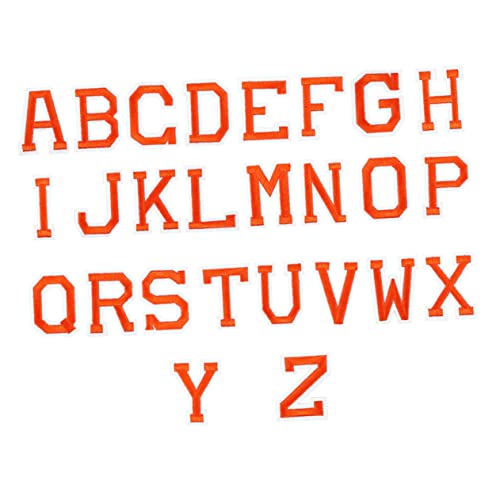 Toyvian 2 Buchstaben Nähen Chenille-buchstaben Us-briefe Stickbuchstaben Für Stoff Filzbuchstaben Kleine Buchstabenaufnäher Rote Buchstaben Annähen Flicken Für Hosen Bastelbriefe Orange von Toyvian