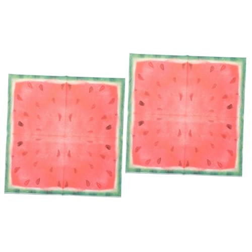 Toyvian 2 Sätze Wassermelonen-partytücher Essbar Schüssel Schwimmbad Cellophan Geburtstag Obst Wassermelonen-partyzubehör Fruchtig Kuchen Oh Hochzeit Deko Rot Papier 40 Stück * 2 von Toyvian