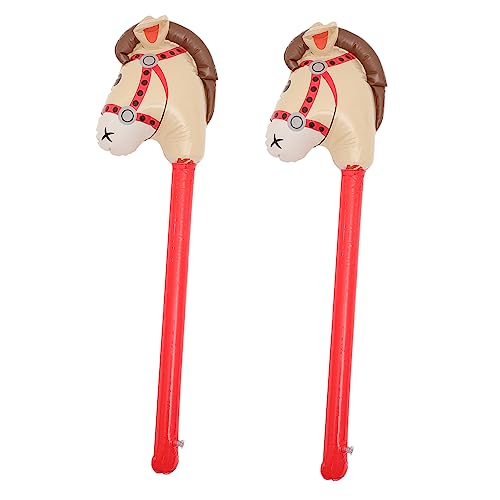 Toyvian 2 Stk Gastgeschenke für Sportveranstaltungen glühen prallen Dekorationen Pop Neon toys jucarii pentru copii ballon stab Parteiführer bleiben aufblasbare Stöcke Brown von Toyvian