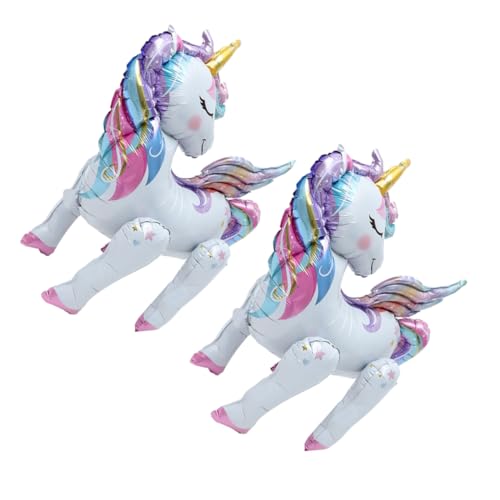 Toyvian 2 Stück Aufblasbare Einhorn Ballons Magische Cartoon Ballon Deko Für Kindergeburtstag Hochzeiten Und Partys Farbenfrohe Party Accessoires Für Unvergessliche Feiern von Toyvian