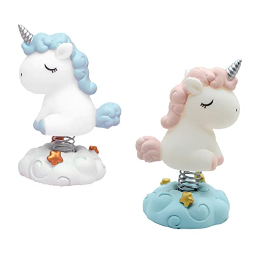 Toyvian 2 Stücke Einhorn Verzierungen Kuchen Fahrzeug Kreatives (sortierte Farbe) von Toyvian