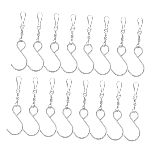 Toyvian 20Pcs Schwenkhaken Clip Wind Glockenspielstangen Kleiderbügel Hügel Wind Chime Kleiderbügel Outdoor Haken Schwingen Haken Heavy Wind Chime Haken Schnapphaken Saken Zum Aufhängen von Toyvian