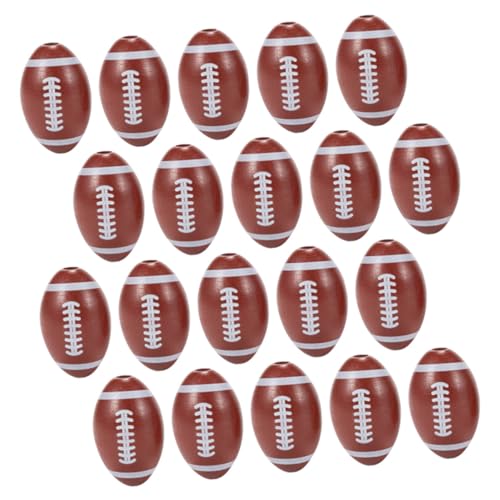 Toyvian 20St Armbänder Perlen american football Amerikanischer Football Fußball-Perlen-Anhänger Fußball lose Perlen Abstandsperlen für Armband Abstandshalter für Halskettenanhänger Muhe von Toyvian