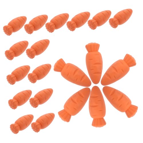 Toyvian 20St Karotten Radiergummi Lebensmittel Radiergummis für Kinder Spaß Radiergummis Kinder erasers for schulkinder kleine Preise für Kinder für Belohnungen Orange von Toyvian