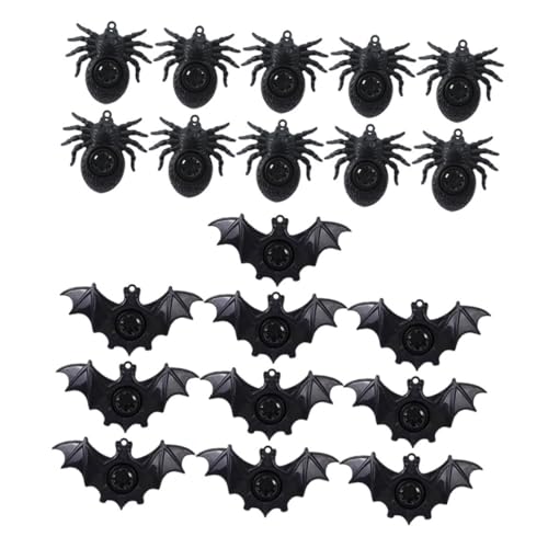 Toyvian 20St Spinnenpfeife Neuheitsspielzeug für Partys Aufkleber Parteischreier für halloween dekoration Halloween-Jubelpfeife Halloween-Fledermauspfeife Plastik Black von Toyvian