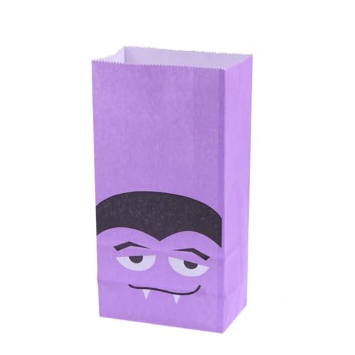 Toyvian 20st Halloween-papiertüten Goodie-bag Tüten Mit Süßigkeiten Schmücken Taschen De Beutel Zum Verpacken Von Süßigkeiten Halloween-süßigkeitstüten Taschen Vampir Violett Snack von Toyvian