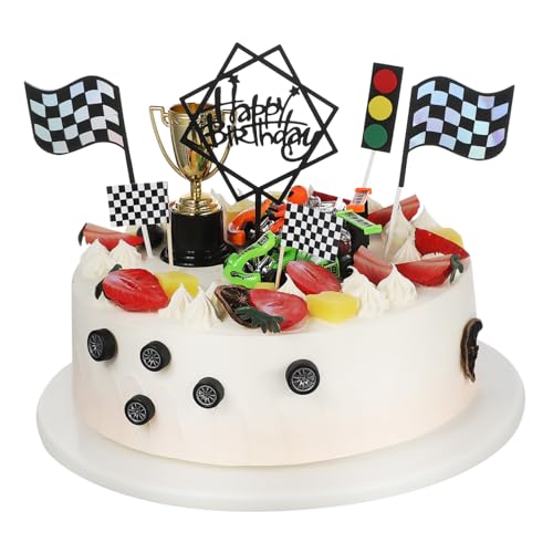 Toyvian 23 Stk Lkw-kuchen Kuchendekorationen Kuchen Topper Mini-trophäen-kuchenaufsatz Autos Cupcake Topper Cupcake-dekorationsset Partygeschenke Tortenkugeln Dekorationen Papier von Toyvian