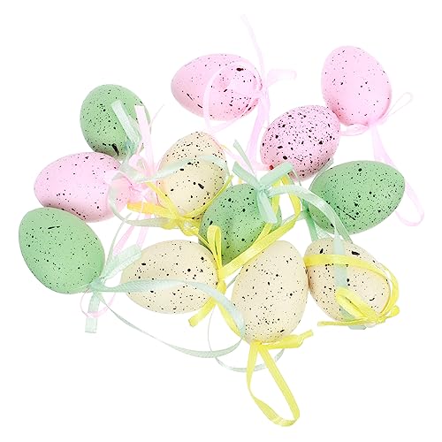 Toyvian 24St Mini-Ostereier Ostern Osterkorb Stuffers Ostereierfüller künstliche grüne Girlande ostereier easter egg decoration ostereier aus plastik Ostereier selber machen von Toyvian