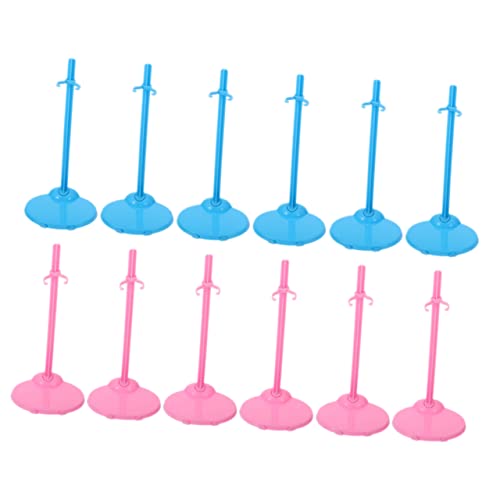 Toyvian 24St Puppe stehender Clip Träger Puppe Puppenständer Plüsch Figure Stand doll Accessories Präsentationsständer für Actionfiguren Stützgestell für Puppen Plastik von Toyvian