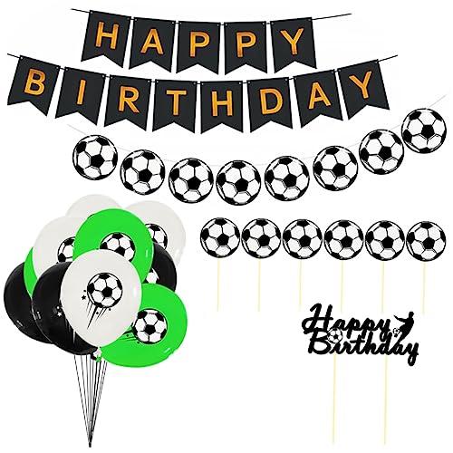 Toyvian 27er Set Fußball Luftballons Latex Ballons Fußball Themen Dekoration Für Kindergeburtstagsfeiern Partys Und Layout Requisiten von Toyvian