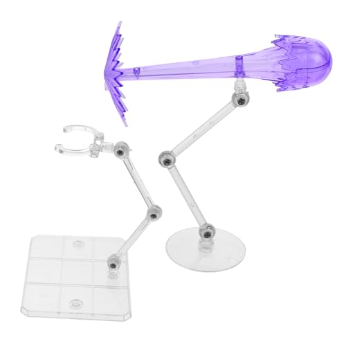 Toyvian 2St Puppenständer Action-Figur-Display-Basis Ständer für Puppenmodelle Puppenanzeige Actionfigurenständer Displayhalter Figur Steht Verstellbarer Figurenständer Plastik Violett von Toyvian