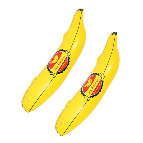 Toyvian 2st Aufblasbare Banane Party-Bananen-Requisiten-Spielzeug Fruchtballon Essensrequisiten in Die Luft Jagen Schwimmende Banane Schwimmbecken Für Bananen PVC Strand Dekorationen von Toyvian