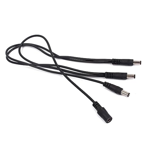 Toyvian 3 Kabel Für Elektrische Gitarre Kabelsplitter Gänseblümchen-patchkabel Für Gitarren Stromkabel Stromversorgungskabel Effektpedalkabel Black von Toyvian