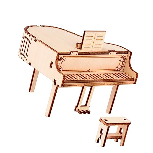 Toyvian 3 Sätze Klavier Spieluhr Bastelspielzeug Vorbau-kit Musikspielzeug Für Kinder Kidcraft-spielset Holzmontage Lernspielzeug Für Kinder Musikalischer Flügel DIY 3D Zubehör Hölzern von Toyvian