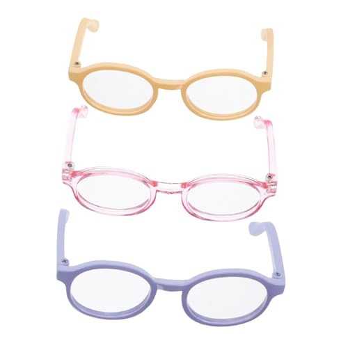 Toyvian 3 Stück Miniatur Brille Für Puppen Puppen Anzieh Zubehör Party Requisiten Dekorative Puppenbrille Puppenhaus Zubehör Mini Brille Modelle von Toyvian