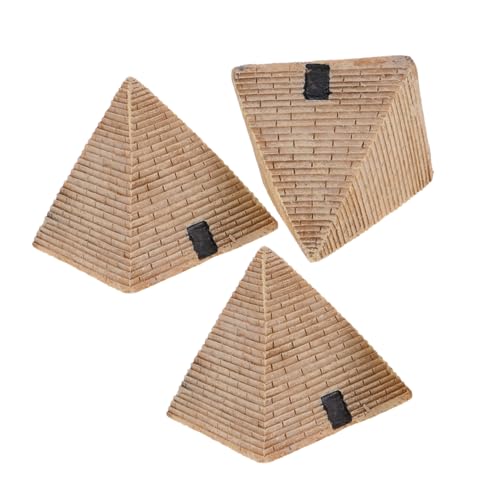 Toyvian 3 Teiliges Pyramiden Sandtisch Sand Set Spielzeug Kunstwerk Pyramiden Bastelarbeiten Pyramiden Statuen Ägyptische Pyramide Schreibtisch Dekoration Mini Alte Ägyptische von Toyvian