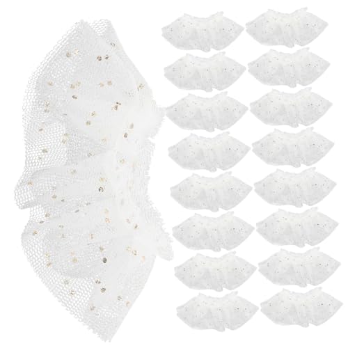 Toyvian 30 Stück Mini-Tutu-Rock puppenkleidung Puppen Kleidung Puppenkostümzubehör Tutu für Puppen Prinzessin Plüsch Puppen-Tutu-Rock-Kleidung kompaktes Puppenkostüm Stoff Beige von Toyvian