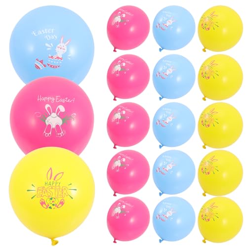 Toyvian 30St Hasenballon Ballonstreifen wiederverwendbare Ballongirlande Neonballons ostern luftballons geldgeschenke ostern frühlingsfestliche luftballons Partydekorationen Emulsion von Toyvian