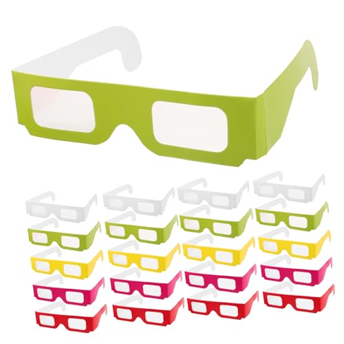 Toyvian 30st Feuerwerksgläser Tischdekorationen Partyzubehör Brille Quastendekorationen Leichtes Partyzubehör Leichte Brille Geburtstagsfeier Liefert Dekorationen Kinderbrille Papier von Toyvian