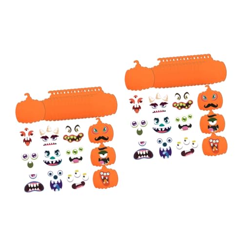 Toyvian 32 Blatt Kürbis- -Aufkleber Halloween Aufkleber Halloween Sticker Halloween temporärer Aufkleber Kinder dekor Kürbisaufkleber Aufkleber für Halloween Eva-Material von Toyvian