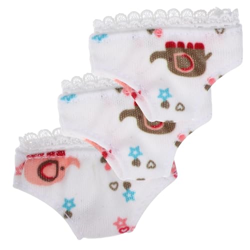 Toyvian 3St -Shorts Mädchen wiedergeborene Babypuppen Überraschungspuppen puppenkleidung Puppen Kleidung Wiederverwendbare Puppenhöschen Zubehör für Spielzeugpuppen Stoff von Toyvian