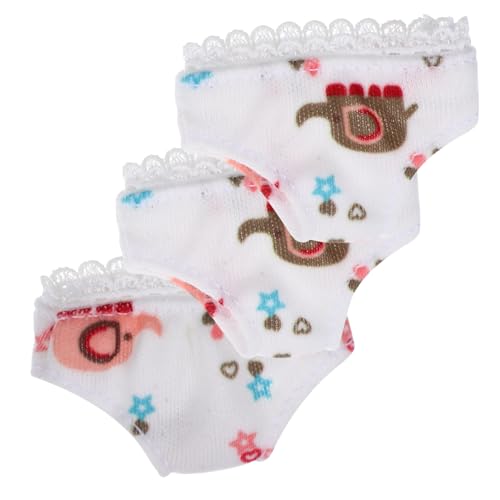 Toyvian 3St -Shorts puppenkleidung Puppen Kleidung Puppenunterhosen Puppenunterwäsche Puppen-Unterhosen-Accessoires Puppe kostüm Spielzeugpuppen-Unterhose Puppen Höschen Stoff von Toyvian