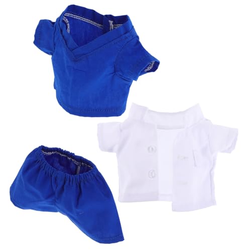 Toyvian 3st Puppenarztuniform Tierische Kleidung Junge Puppen Tierpuppen Plüschpuppen Baumwollpuppen Cartoon-eierbecher Bärenkleidung Accessoires Kleidung Promi-Kleidung Stoff von Toyvian