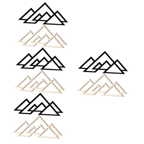 Toyvian 4 Sätze Hügel-wandaufkleber Wandbehänge Wandkorb Aus Draht Wandpflanzen Pflanzenwanddekoration Wanddekoration Aus Holz in Den Bergen Home-anhänger Hölzern 2 Stück * 4 von Toyvian