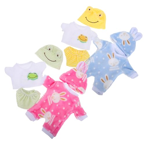 Toyvian 4 Sätze Puppen-Strampler Kleidung Puppenspielanzug Kohlbeetpuppen Für Mädchen Realistische Babypuppen Bjd-Puppen Realistische Wiedergeborene Babypuppen Kohlbeet-Puppen Polyester von Toyvian