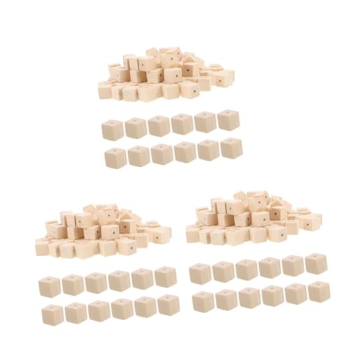 Toyvian 4 Sätze Zubehör Für Holzperlen Biegsame Dekoration Desktop-blumensträuße Holzperlen Sets Diy-holzhandwerksprojekte Holzwürfel Für Die Hochzeitsdekoration Bambus Khaki 100 Stück * 4 von Toyvian