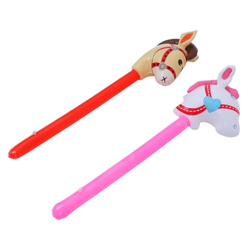 Toyvian 4 Stück Aufblasbarer Pferdekopf Stick Cowboy Auf Stick Cowgirl Geburtstagsparty Ballon Aufblasbarer Pferdekopf Stick Aufblasbares Thema Geburtstagsfeier von Toyvian