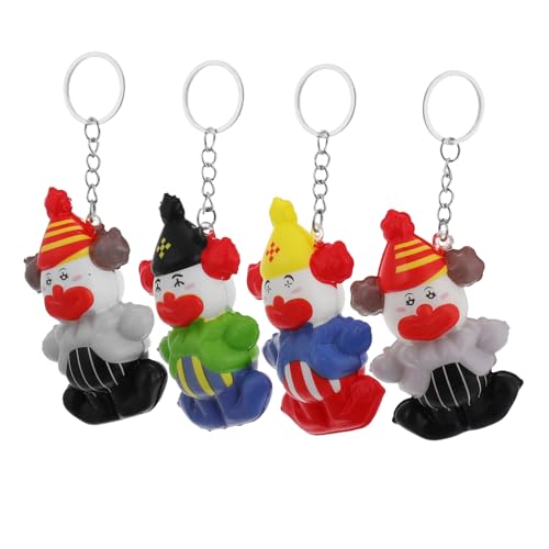 Toyvian 4 Stück Clown-schlüsselanhänger Schlüsselanhänger Schlüsselanhänger Für Rucksack Hängende Schlüsselanhänger Große Schlüsselanhänger Für Rucksack-charms Schwamm von Toyvian