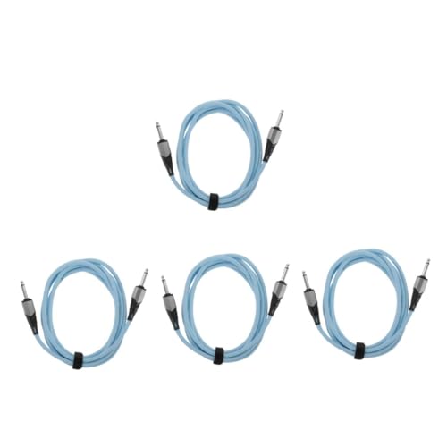 Toyvian 4 Stück Gitarren-Audiokabel Gitarren-Patchkabel Gitarrenverstärker-Akkord Gitarrendraht Audio-Video-Kabel Verstärkerkabel für E-Gitarre Musikkabel Gitarrenakkord PVC Sky-blue von Toyvian