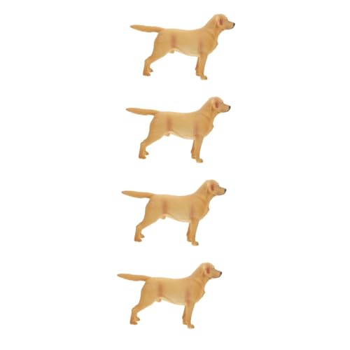 Toyvian 4 Stück Hundepuppe Kinderspielzeug Bookshelf Decor Wohnkultur Spielzeuge Hundemodelle für die Dekoration Hundefigur realistisch Tier Statue künstlicher Hund Dekorationen schmücken von Toyvian