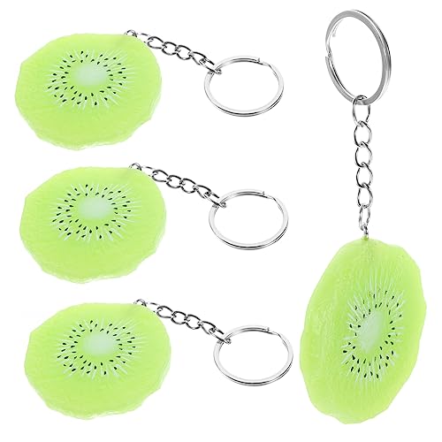 Toyvian 4 Stück Kiwischeiben Schmuck Set Zur Herstellung Von Armbändern Vergoldete Anhänger Cool Vier Taschenanhänger Handyanhänger Flaschenöffner Schlüsselanhänger Webstuhl Reize Obst Pvc von Toyvian