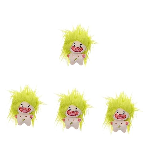 Toyvian 4 Stück Puppe Plüsch-Troll-Ornament Niedliche Schlüsselanhänger-Dekoration Schlafendes Plüschkissen Plüschiges Schlafkissen Plüsch Hängende Verzierung Zubehör Kind Tragbar von Toyvian