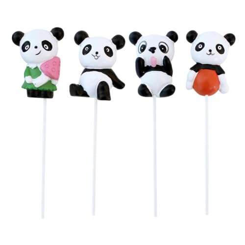 Toyvian 4 Stücke Harz Panda Kuchen Picks Mode Kuchen Topper Kuchendekorationen von Toyvian