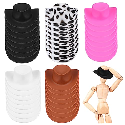 Toyvian 40 STK Puppe Dekorativer Hut Neonhut Puppenzubehör Neon-partyzubehör Hüte Für Frauen Hut Für Die Party Faltbarer Hut Minihut Zum Basteln Puppenhüte Mini-hüte Kleiner Hut Plastik von Toyvian