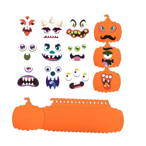 Toyvian 48 Blätter Kürbis- -Aufkleber Halloween Aufkleber Halloween Sticker Kürbis-Gesichtsabziehbilder Aufkleber mit Kürbisausdruck Notizbuchaufkleber selber Machen Kürbisaufkleber von Toyvian