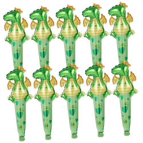 Toyvian 50 Stück Dinosaurier-Partyballons Ballonpumpe Ballpumpe Ballongewichte ballonie kidsballonie Luftballons für Geburtstagsfeiern Folienballons in Dinosaurierform Aluminiumfolie von Toyvian